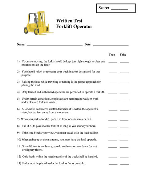 Read Online Australia Forklift Theory Test Answers 