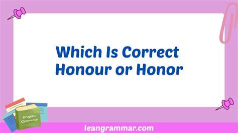 Australian Spelling Of Honour
