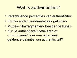 authenticiteit definitie