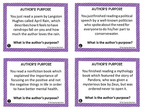 Author 039 S Purpose Task Cards Teaching Second Authors Purpose For 2nd Grade - Authors Purpose For 2nd Grade