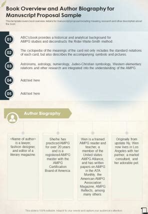 author biography example for manuscript paper notebook