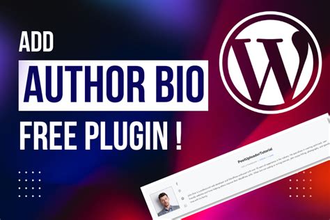 author biography plugin wordpress form