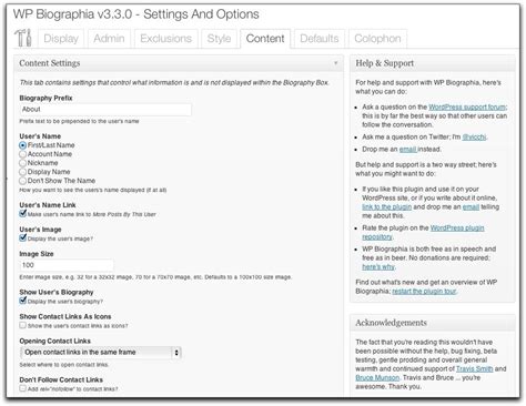 author biography plugin wordpress format