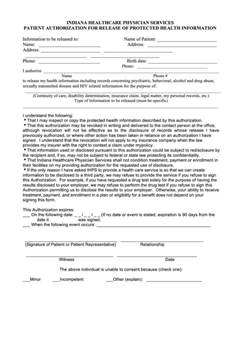 Read Authorization Consent And Release Iu Health 