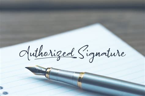 authorized signature 뜻