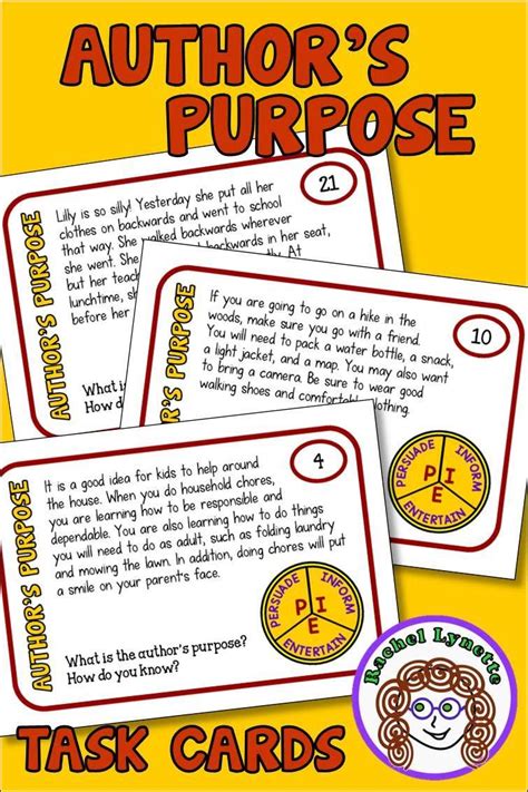 Authors Purpose Activities Task Cards And Worksheets For Authors Purpose Activity Answers - Authors Purpose Activity Answers