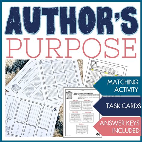Authoru0027s Purpose Worksheets Marcyu0027s Mayhem Authors Purpose Activity Answers - Authors Purpose Activity Answers