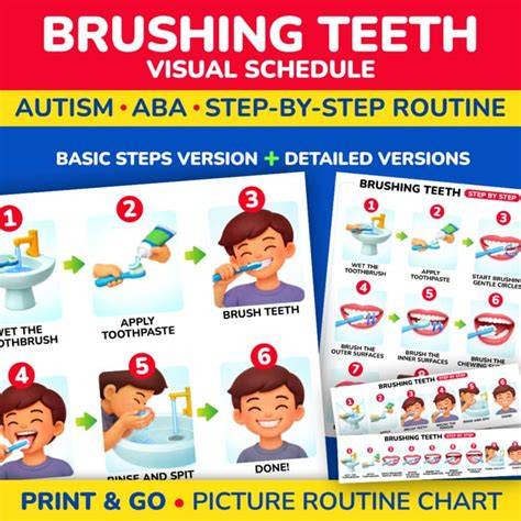 autism tooth brushing visual schedule