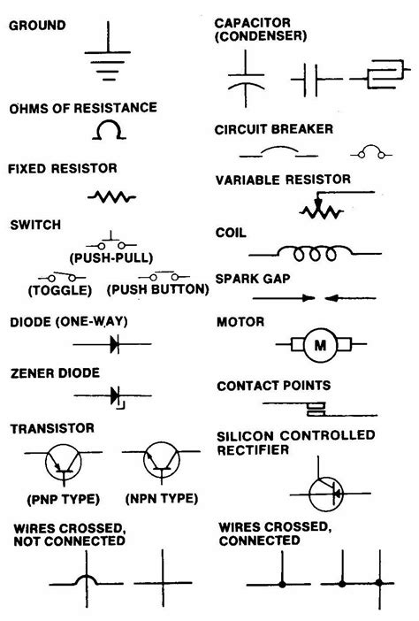 auto electrical wiring symbols chart