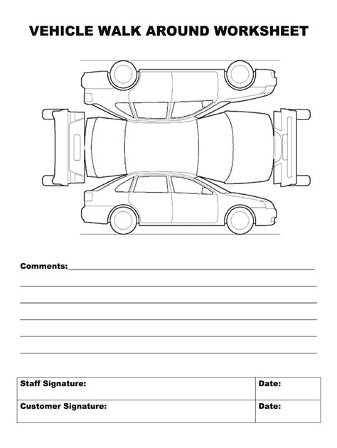 Auto Service Walk Around Sheet Inspection Pdf