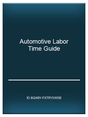 Read Auto Labor Time Guide Free 