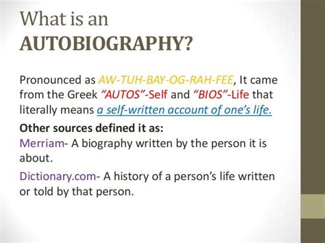 autobiography and biography slideshare