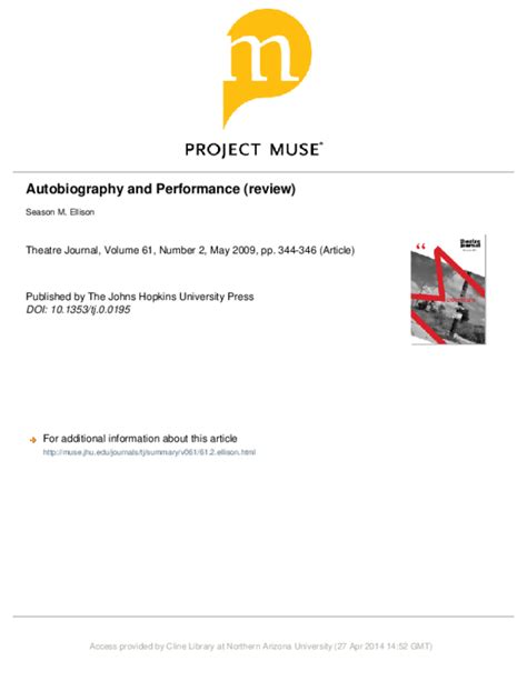 autobiography and performance