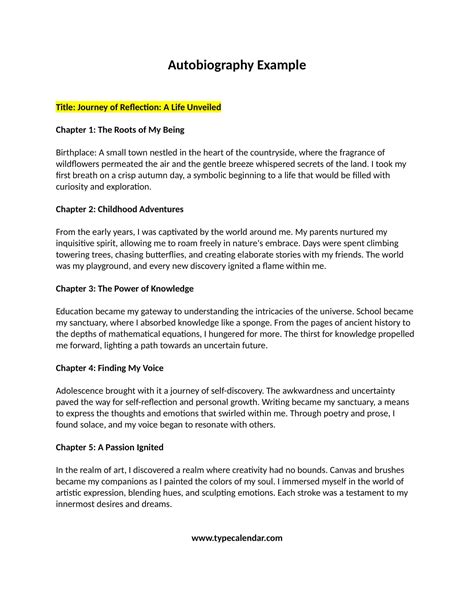 autobiography definition pdf format