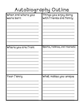 autobiography format 3rd grade