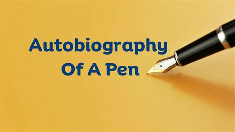 autobiography of a pen in 2000 words