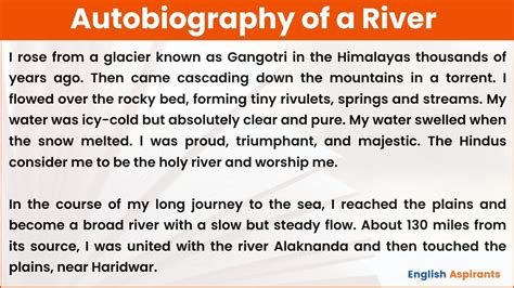 autobiography of a river in 5000 words