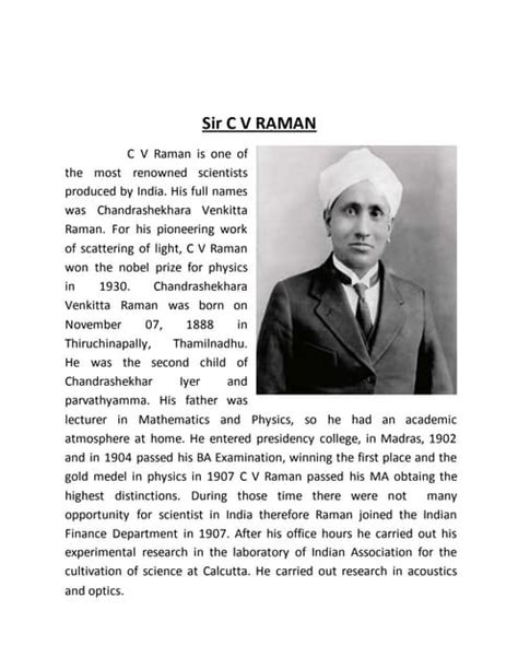 autobiography of cv raman pdf to excel