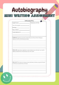 autobiography writing assignment pdf