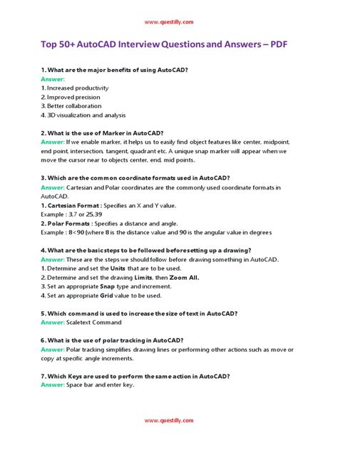 Autocad Interview Questions