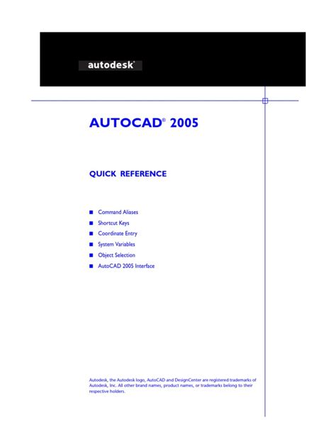 Autocad Quick Reference Guide Autodesk 3d Design