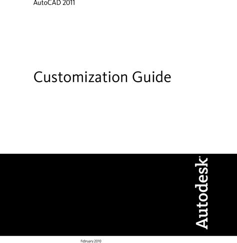 Read Online Autocad 2011 Customization Guide 