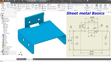 autodesk inventor practice sheet metal part drawings