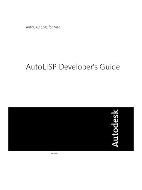 Read Autolisp Developer Guide 
