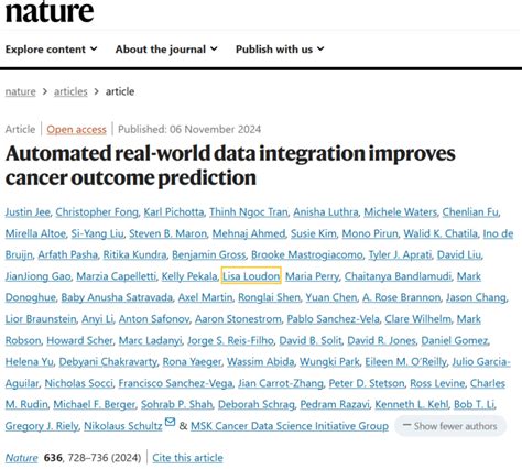 automated real-world data integration improves cancer outcome prediction