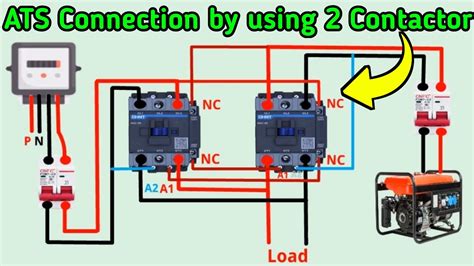 Automatic Changeover Switch Using Contactor Schematic Diagram