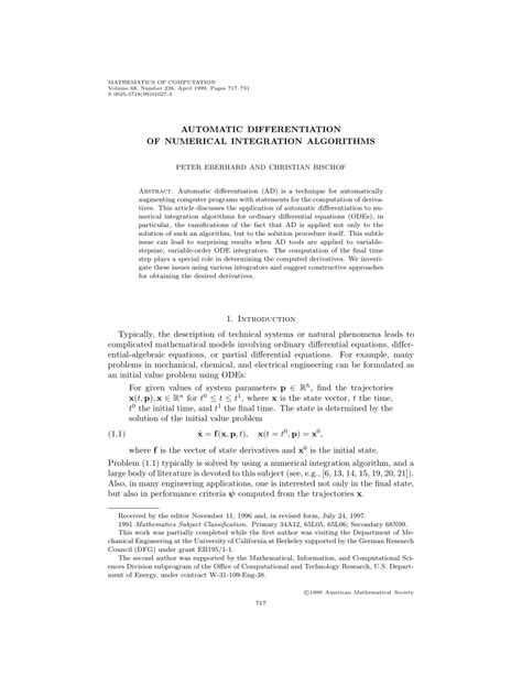 Automatic Differentiation Numerical Accuracy