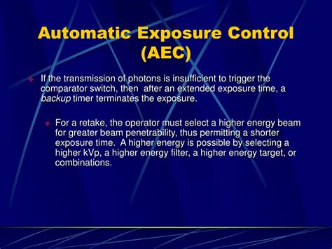 Automatic Exposure Control