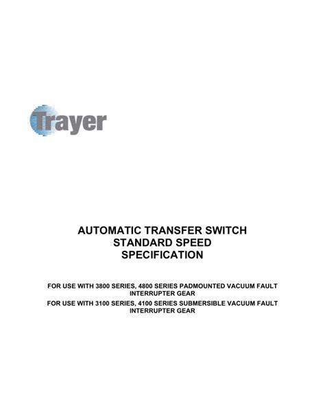 automatic transfer switch standard speed specification