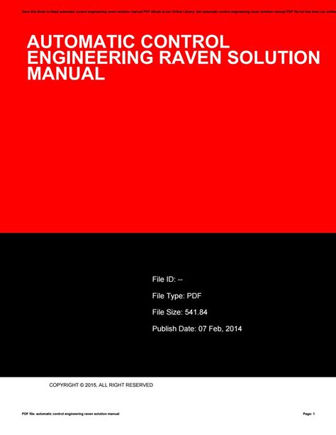 Read Online Automatic Control Engineering Raven Solution 5Th Edition 