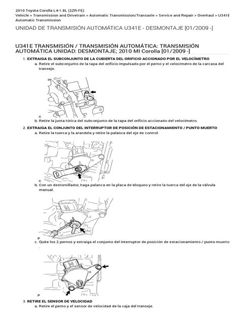 Read Automatic Transaxle U341E Automatic Testroete 