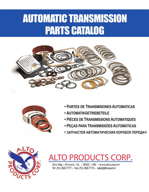 Download Automatic Transmission Parts Catalog Alto Products 