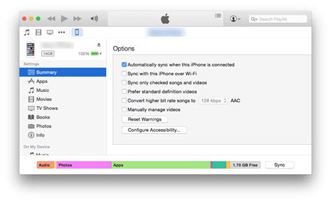automatically sync when this iphone is connected