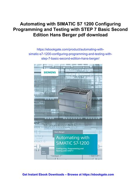 Automating In Step 7 Basic With Simatic S7 1200