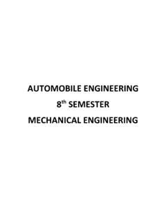 Automobile Engineering 8th Semester