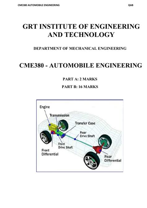 Automobile Engineering Notes For Anna University