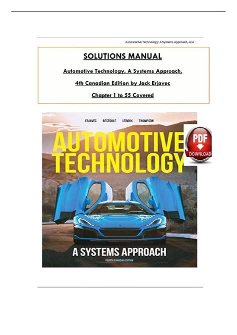 automotive technology 4th edition answer key