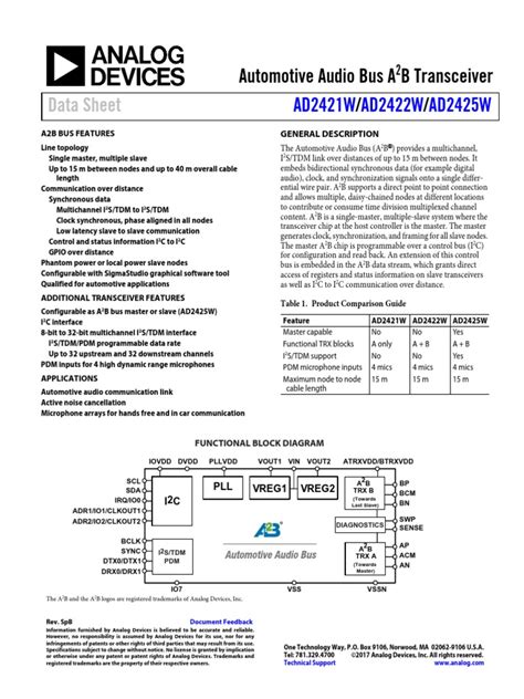 Full Download Automotive Audio Bus A B Transceiver Data Sheet 