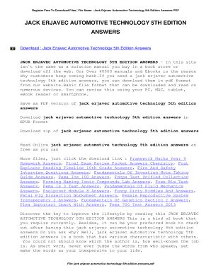 Read Online Automotive Technology 5Th Edition Answer Key 