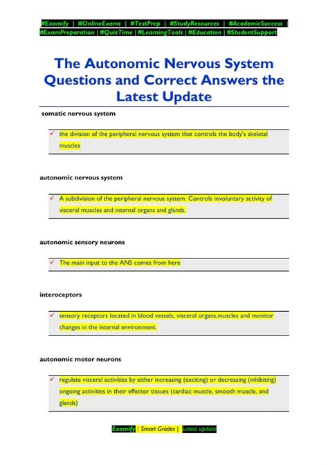 Download Autonomic Nervous System Questions And Answers 