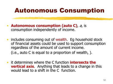 Autonomous Consumption Meaning