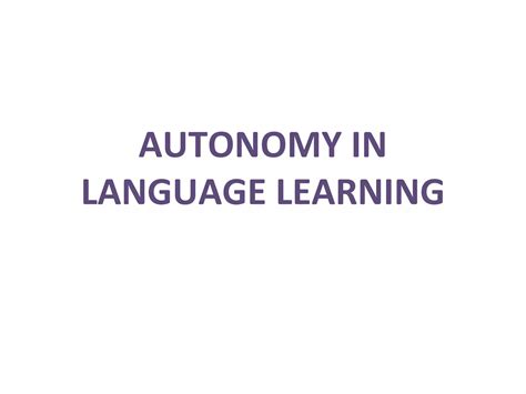 Autonomy In Language Learning The Answer Is Learner Autonomy Issues In Language Teaching And Learning Selected Papers From The Lasig Conference At Treffpunkt Sprachen In Graz Austria
