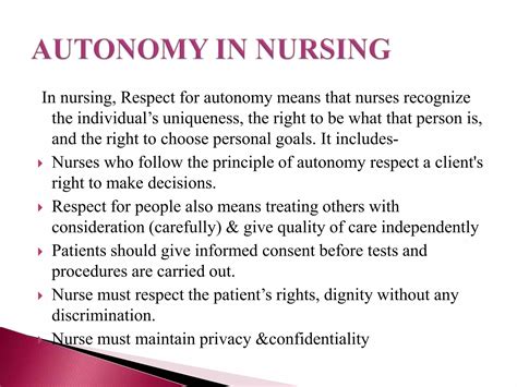 Autonomy Of Nurses