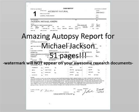 Autopsy Report Michael Jackson
