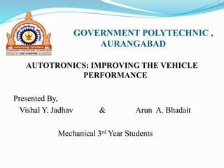 Autotronics For Polytechnic Syllabus