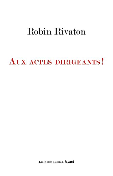 Aux Actes Dirigeants